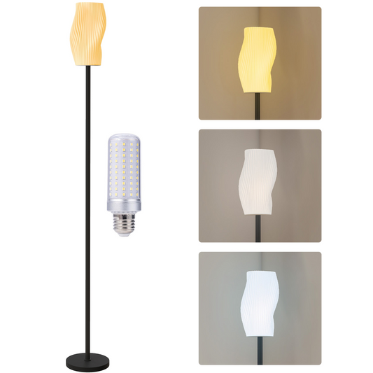 HOMCOM 3D Printed Standing Lamp side view