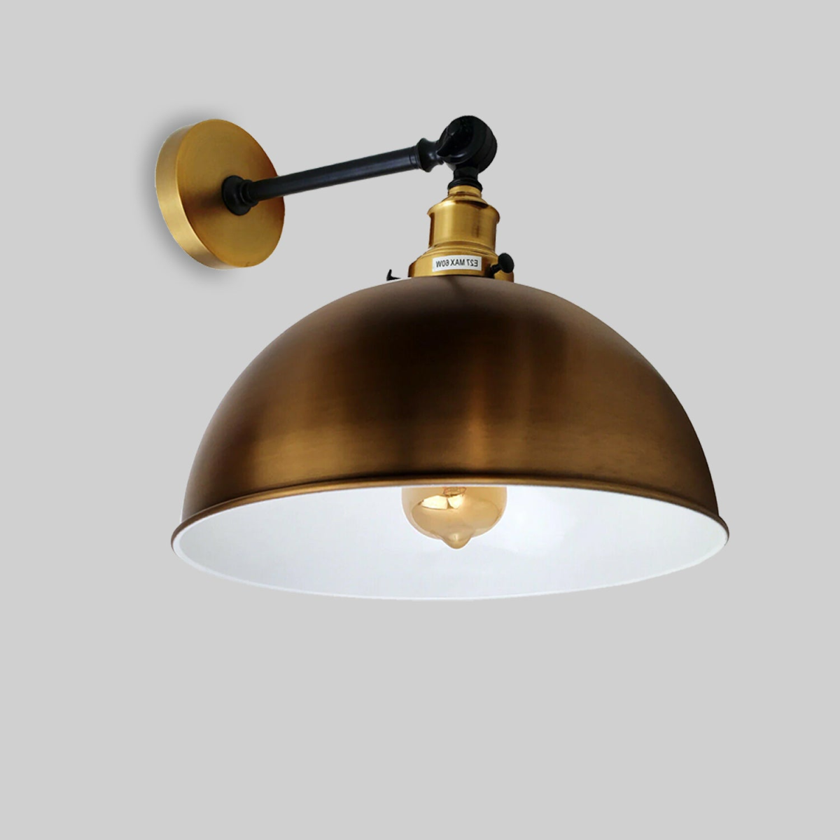 Vintage Industrial Wall Sconce Detail