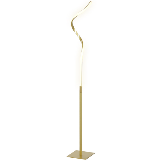 HOMCOM LED Floor Lamp 3 Brightness Gold 2