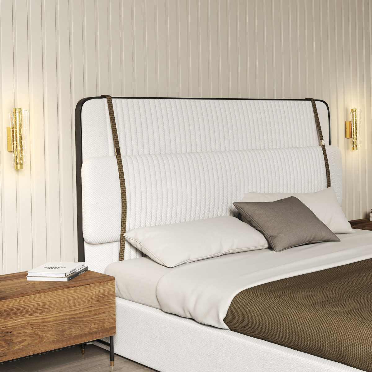 HOMCOM LED Geometric Gold Wall Light 2 Pack 2