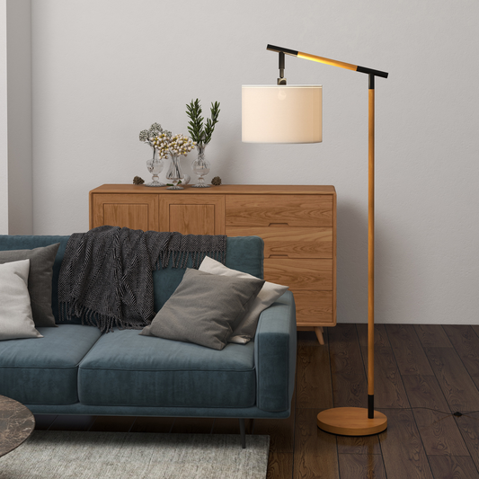 HOMCOM Rotating Lampshade Floor Lamp 2