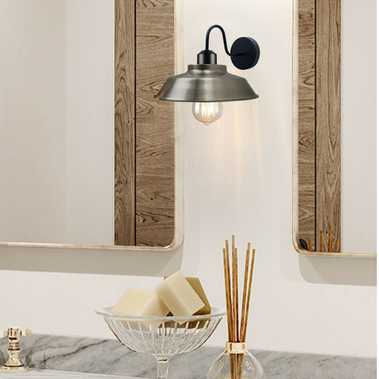 Rustic Gooseneck Wall Sconce Detail