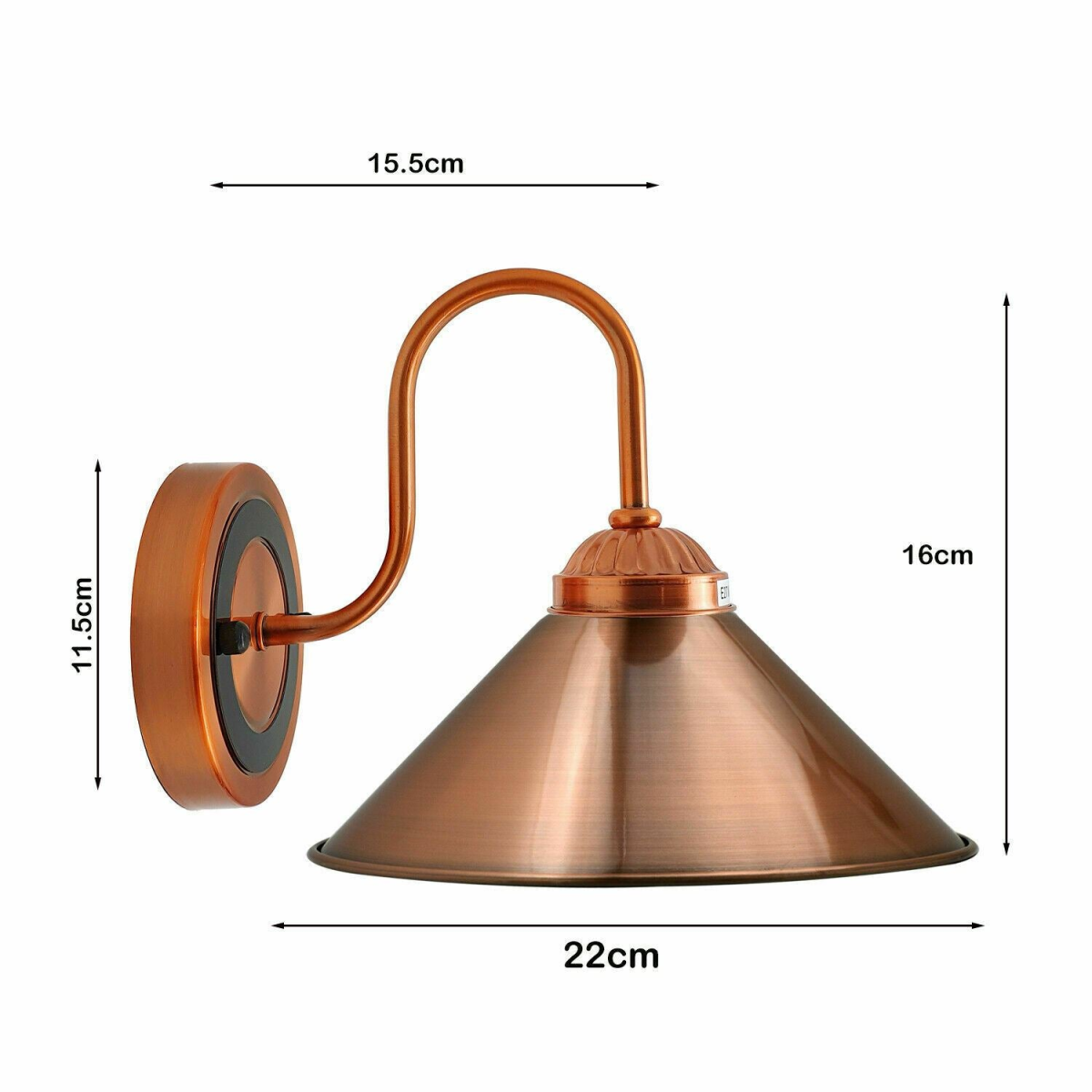 Modern Copper Wall Sconce Detail