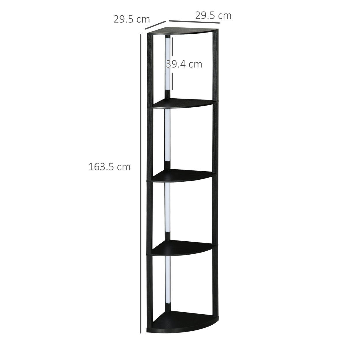 HOMCOM Corner Dimmable LED Floor Lamp 3