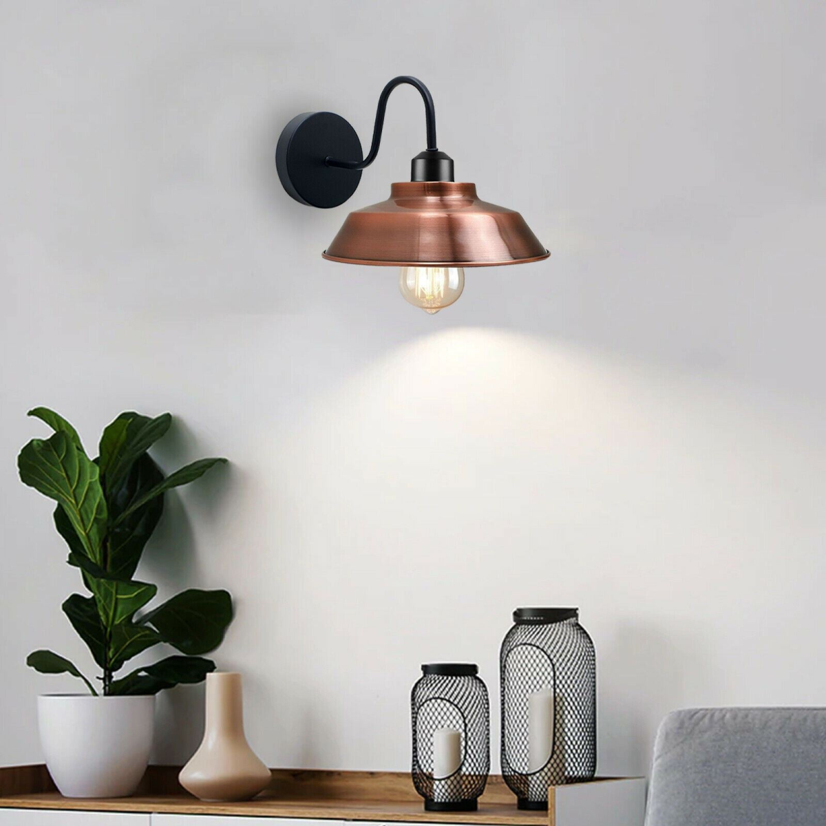 Rustic Gooseneck Wall Sconce Arm
