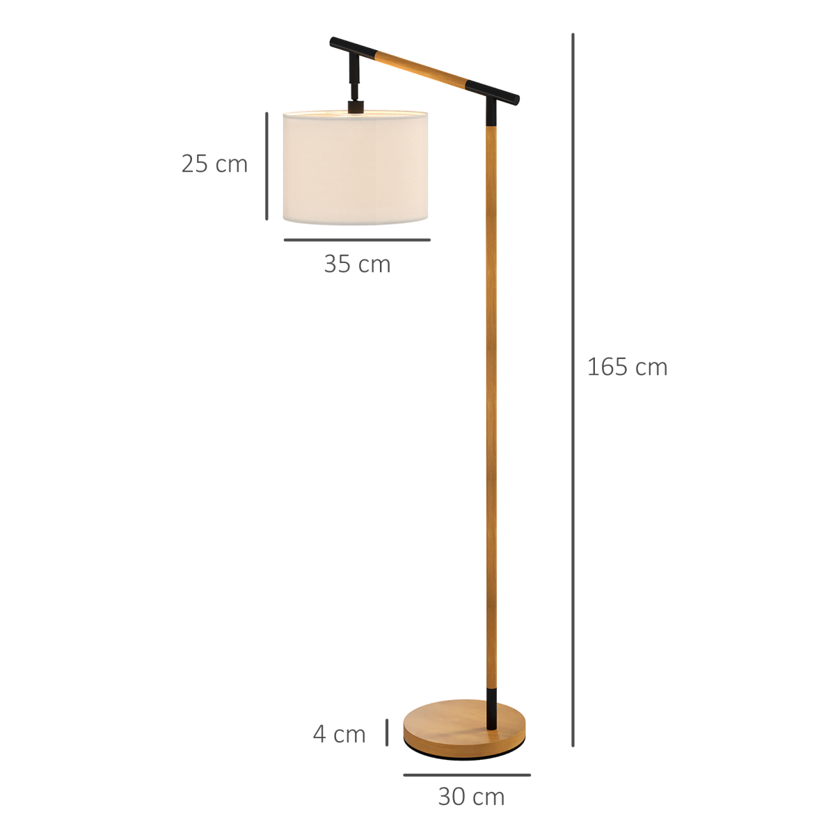 HOMCOM Rotating Lampshade Floor Lamp 3
