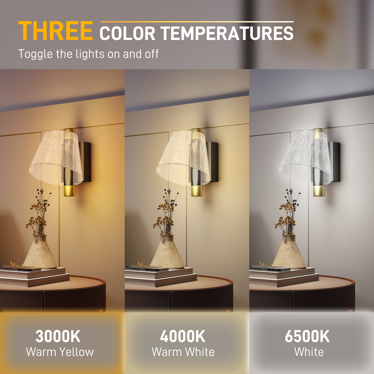 HOMCOM LED Starry Wall Light 2 Pack 3