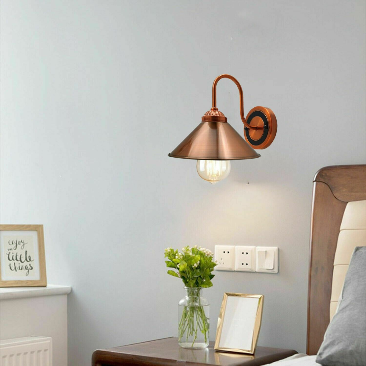Modern Copper Wall Sconce Side