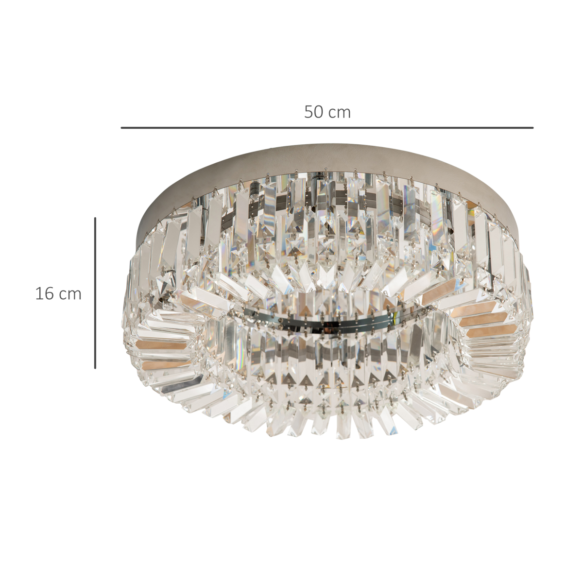 Crystal Ceiling Chandelier Silver 3