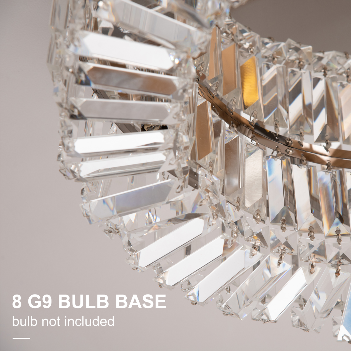 Crystal Ceiling Chandelier Silver 4
