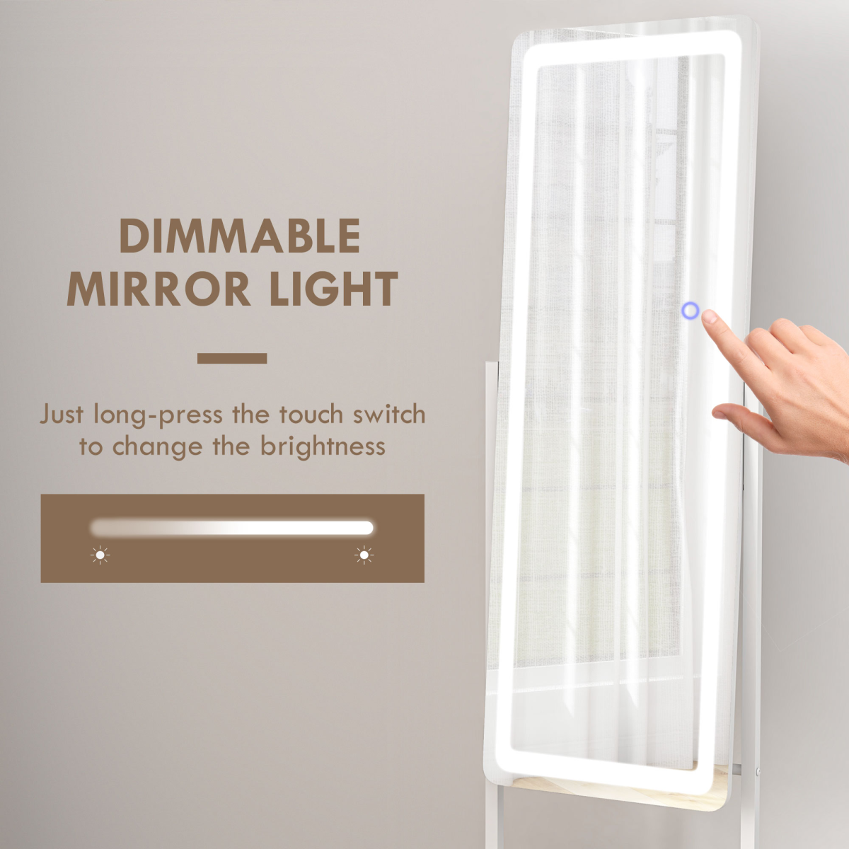HOMCOM LED Full Length Floor Mirror 4