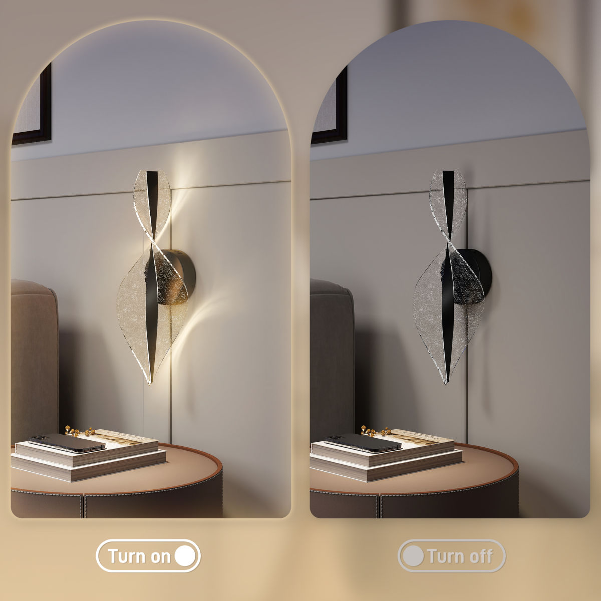 HOMCOM LED Spiral Wall Light 2 Pack 4