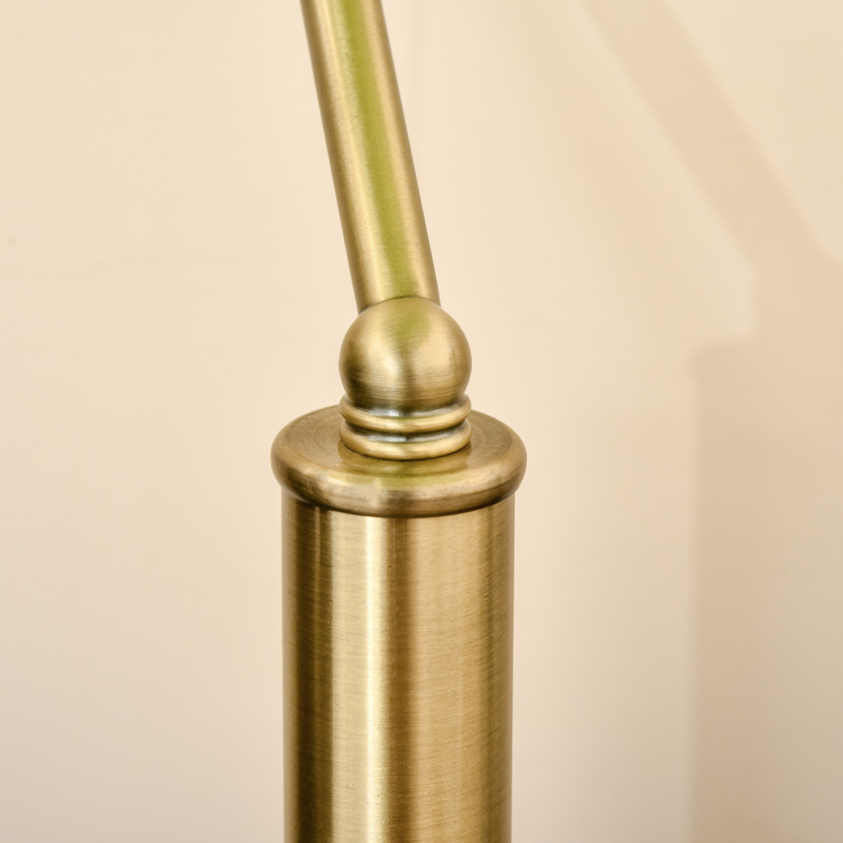Banker's Table Lamp with Antique Bronze Base & Green Glass Shade