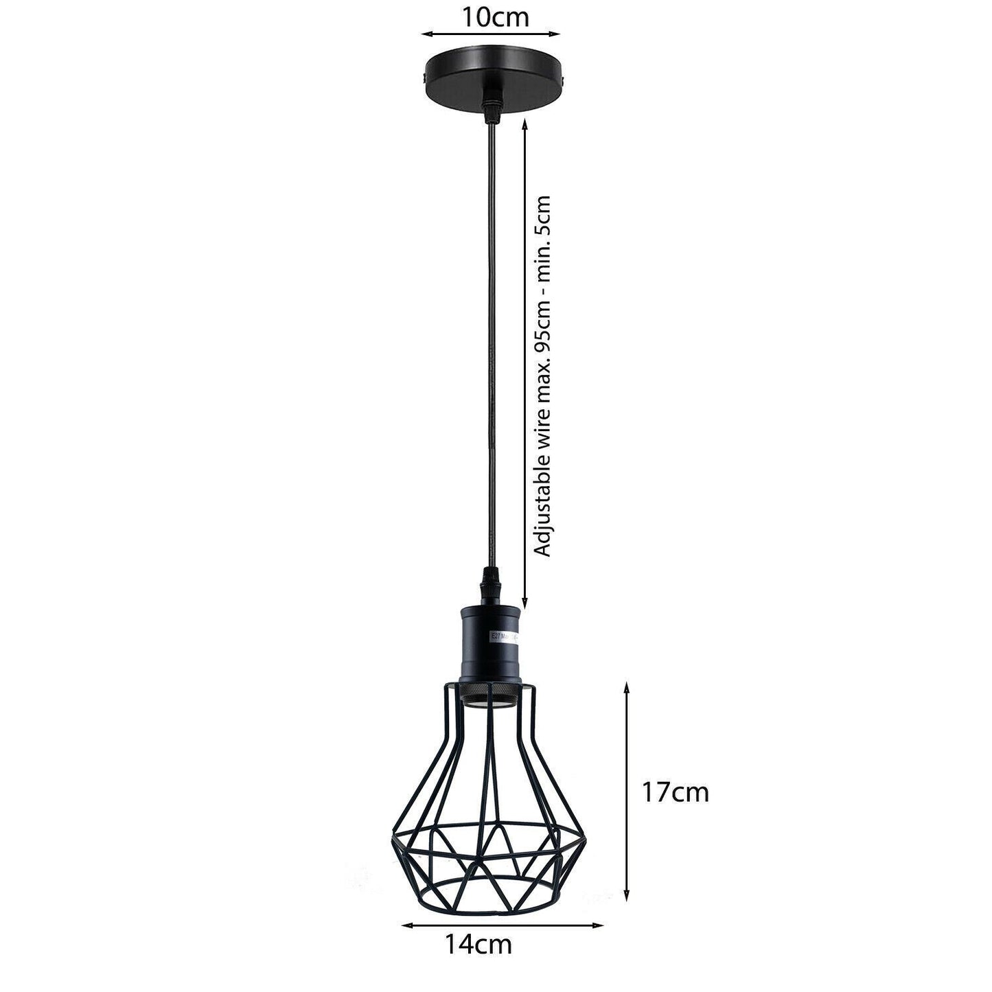 Industrial Black Cage Pendant Ceiling