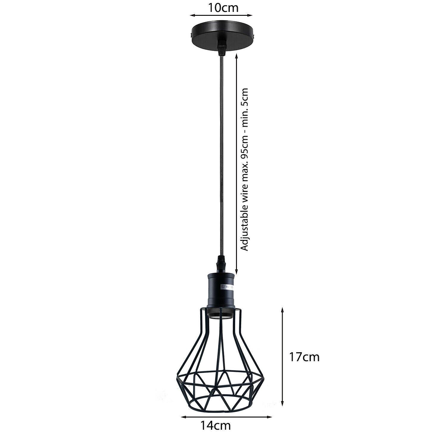 Industrial Black Cage Pendant Ceiling