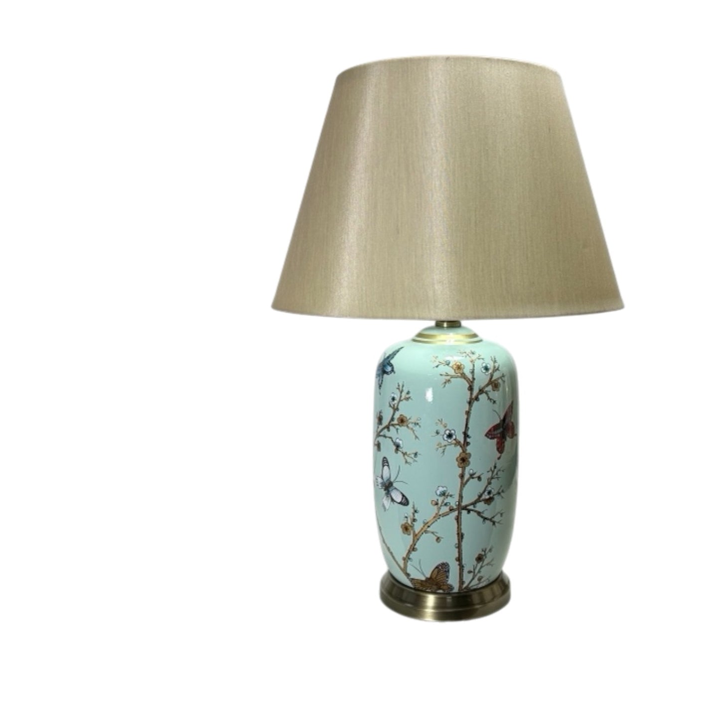 44cm Floral Table Lamp and Shade
