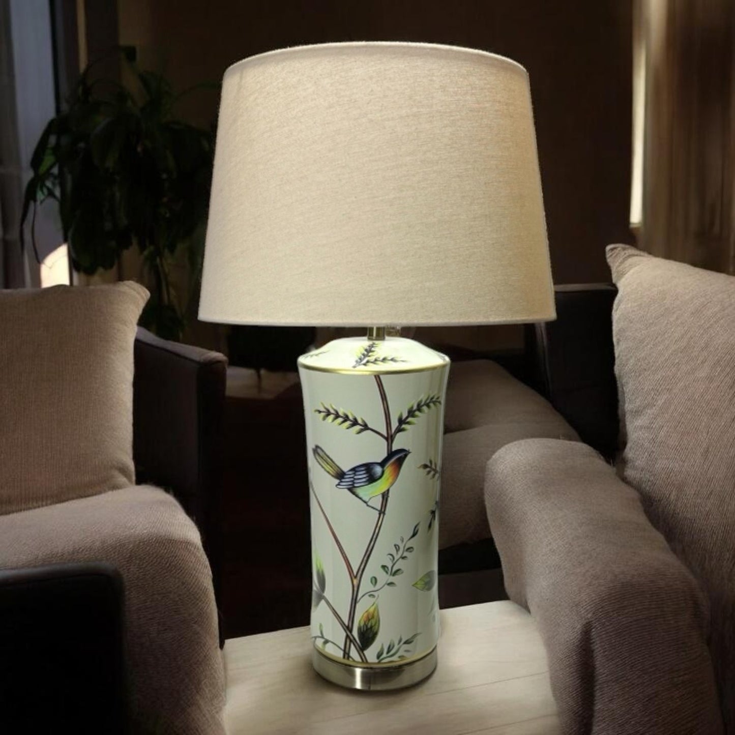 51cm Sage Green Table Lamp and Shade
