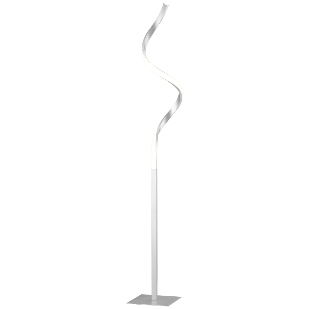 Spiral Floor Lamp | 3 Brightness Levels, Silver, Living Room