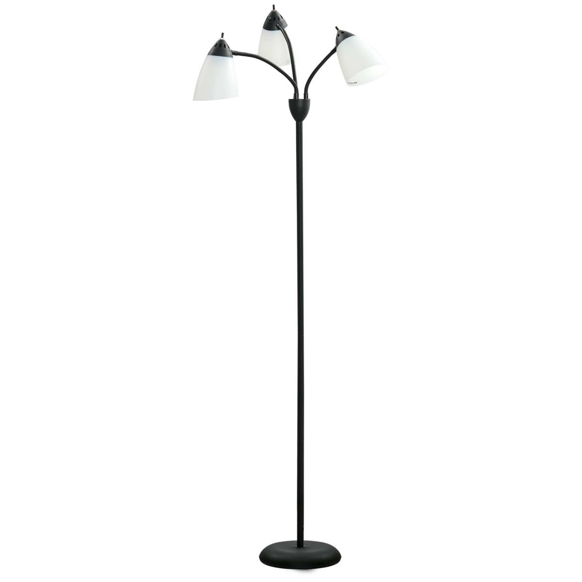 Arc Tree Floor Lamp 3 Adjustable Lights | Black Steel, 155cm