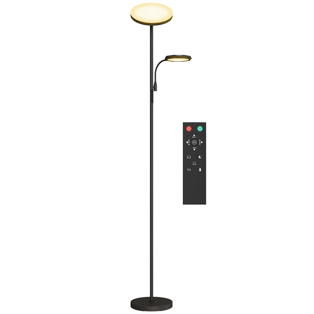 Floor Lamp 4 Scene Modes | Black, Living Room Standing Lamp