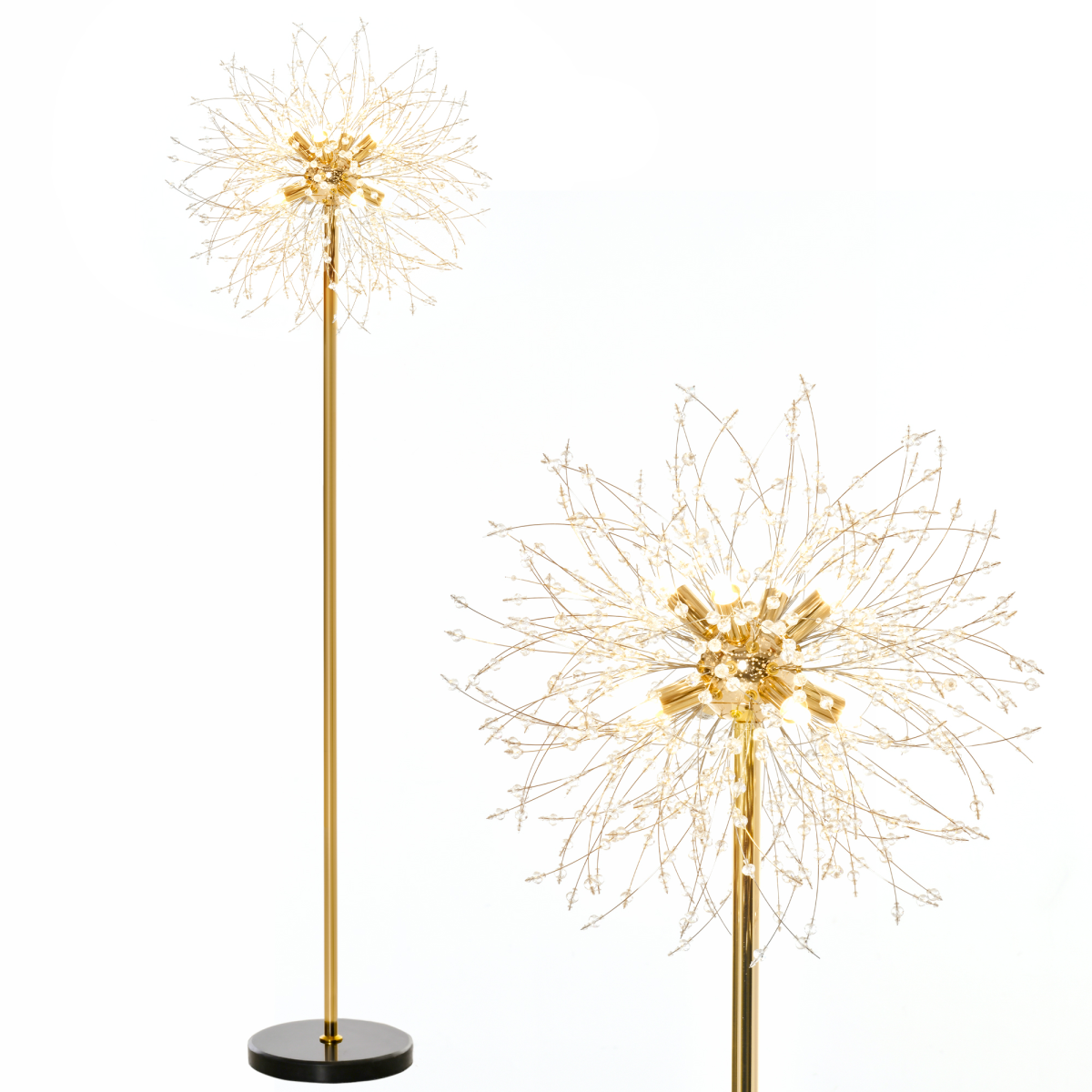 Dandelion Floor Lamp | Unique Statement Shade, Bedroom Living Room