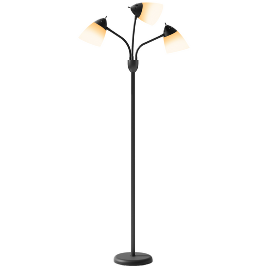 Arc Tree Floor Lamp 3 Lights | Colour Temperature 3000K/4500K/6500K, Black